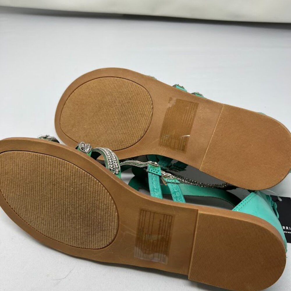 Torrid NWT seafoam green and silver sandals size 7.5 - Picture 4 of 4